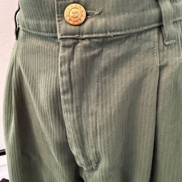 BIG BUD PRESS Heavyweight Dark Emerald Green Trousers S NWOT - Picture 8 of 12